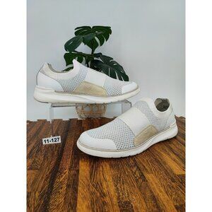 Johnston & Murphy Women's White Silver Knit Slip On Size 11M US